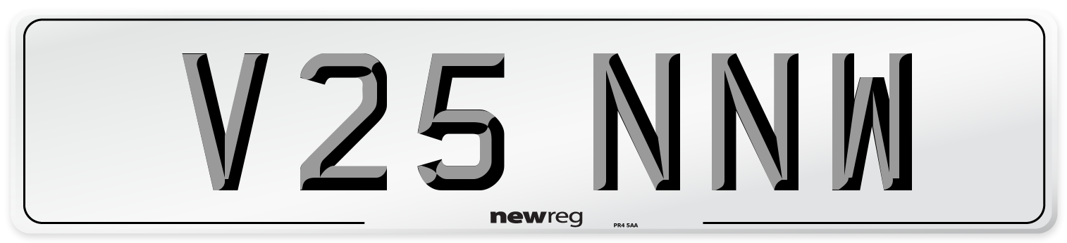 V25 NNW Number Plate from New Reg